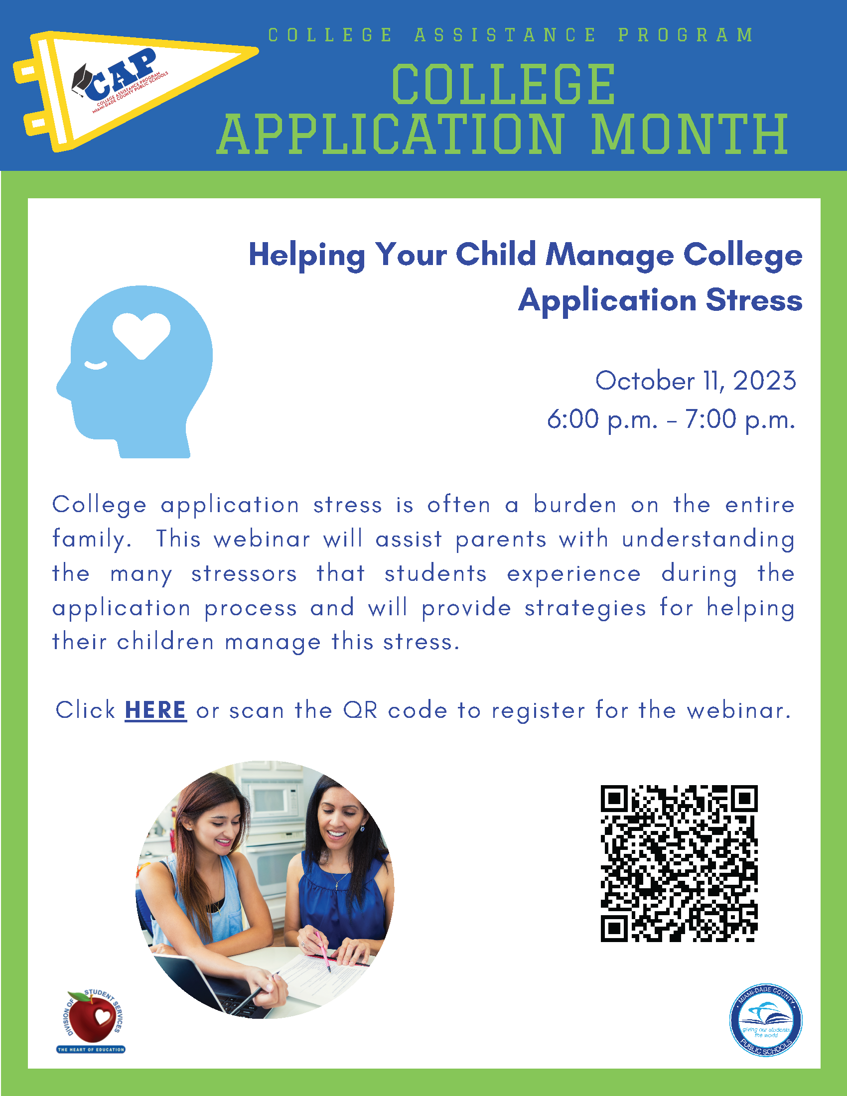 Helping Your Child Manage Stress - College Application Month